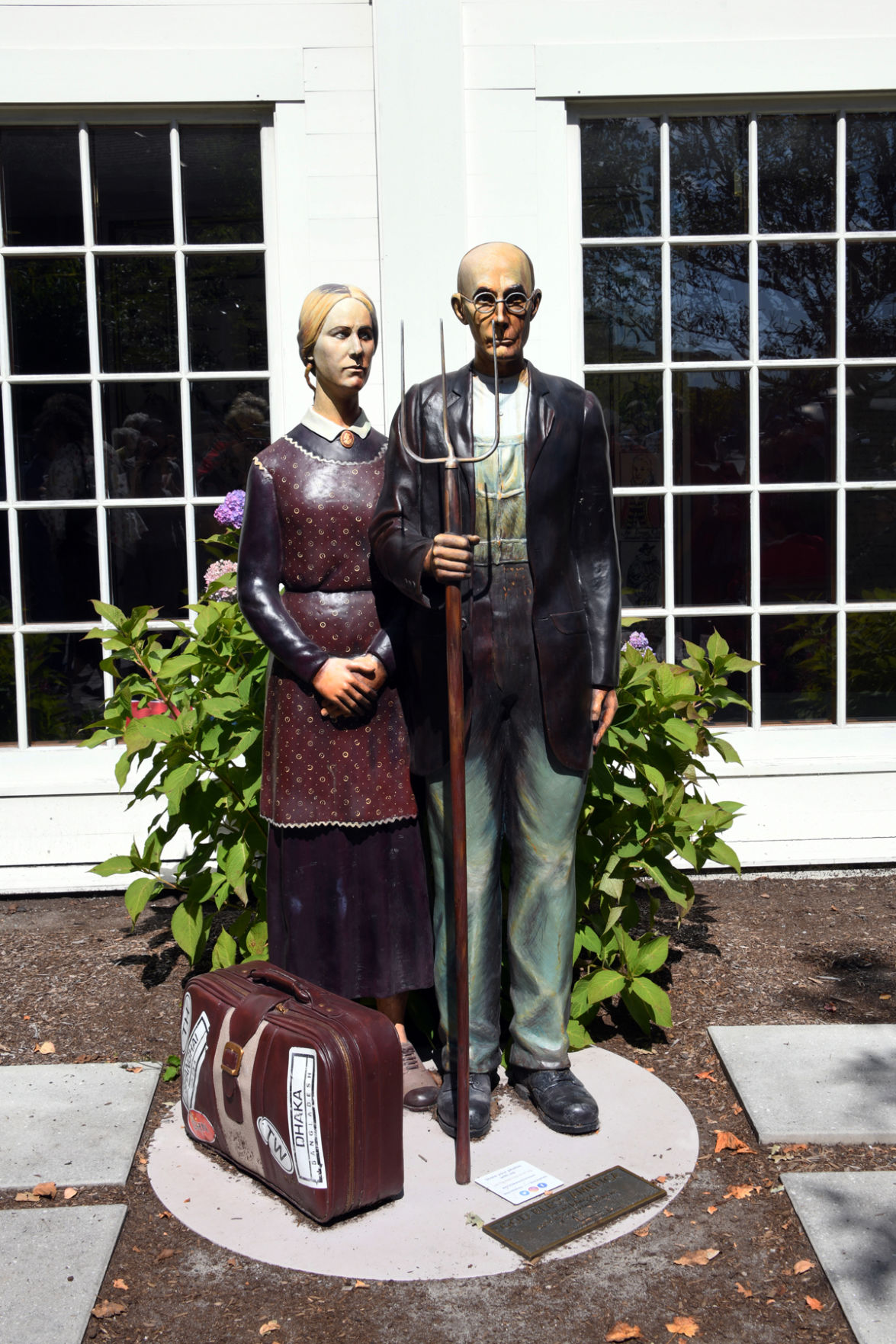 103 A number of Seward Johnson's sculptures were on temporary display in Nantucket including this one inspired by the Grant Wood's painting titled American Gothic.jpg